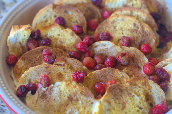 Cinnamon Cranberry Overnight French Toast Bake