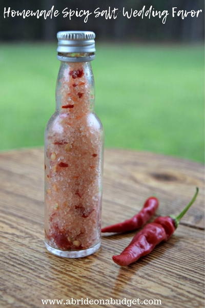 Homemade Spicy Salt Wedding Favor