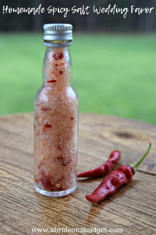 Homemade Spicy Salt Wedding Favor