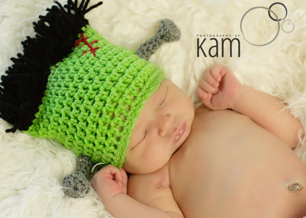 Frankenstein Crochet Hat
