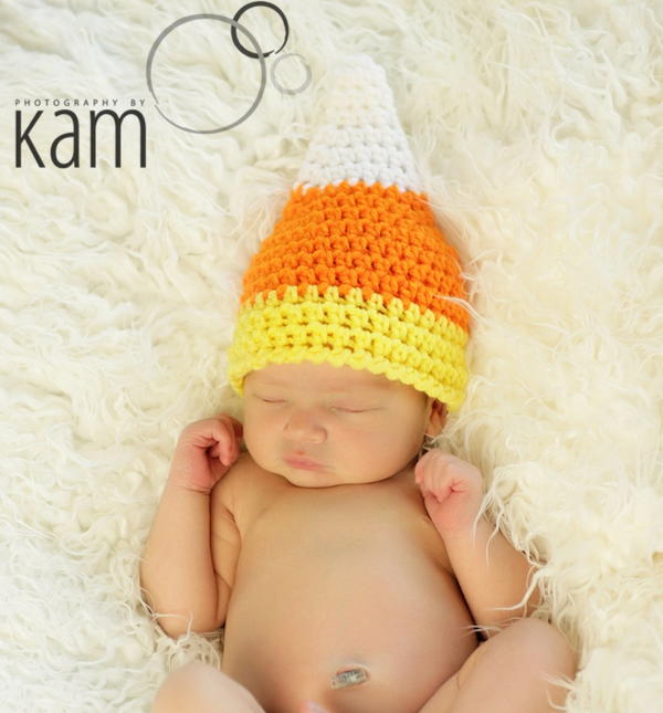 Candy Corn Crochet Hat