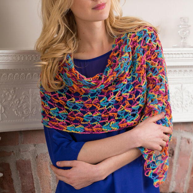 Neon Light Crochet Shawl