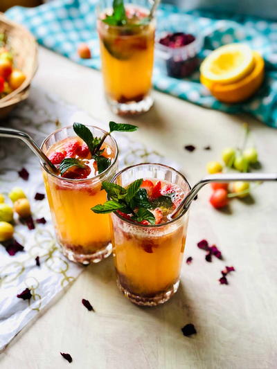 Orange and Passion Fruit Juice
