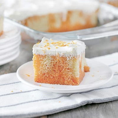 Easy Orange Creamsicle Poke Cake