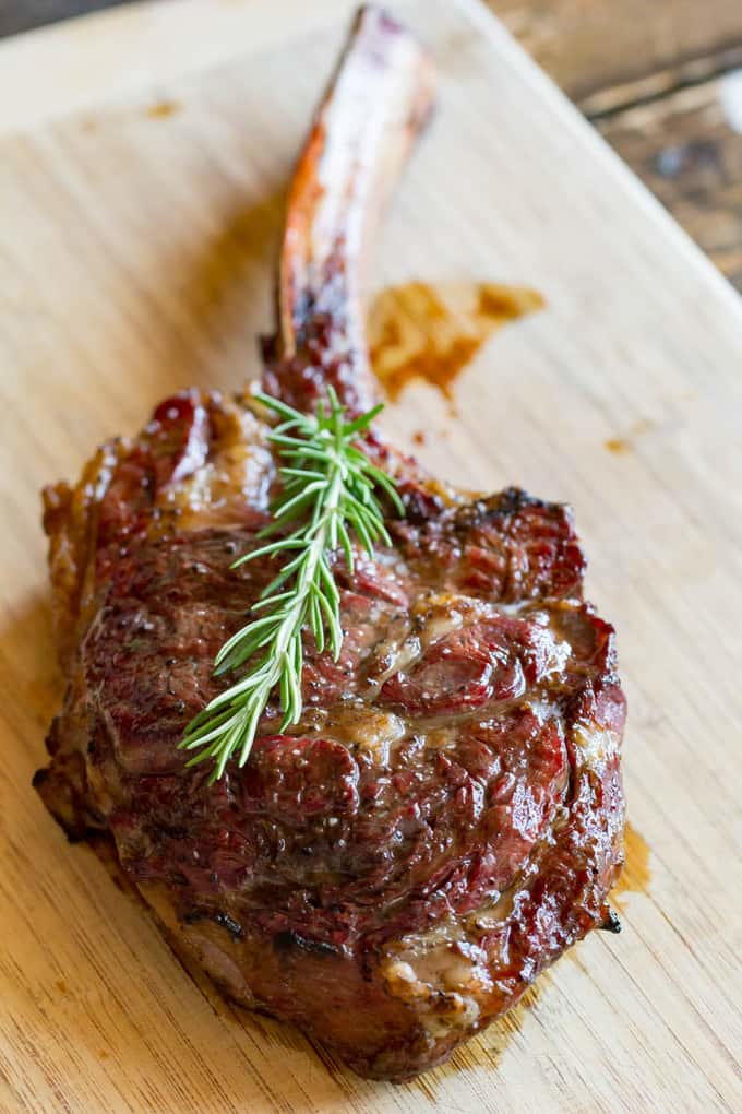 Grilled Tomahawk Ribeye | RecipeLion.com