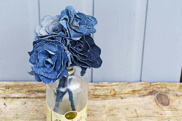 Gorgeous Upcycled Denim Flowers