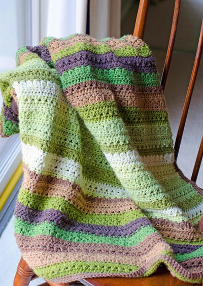 Fields and Furrows Crochet Afghan