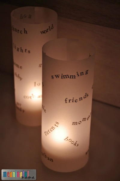 Vellum Luminaries Thankfulness Craft