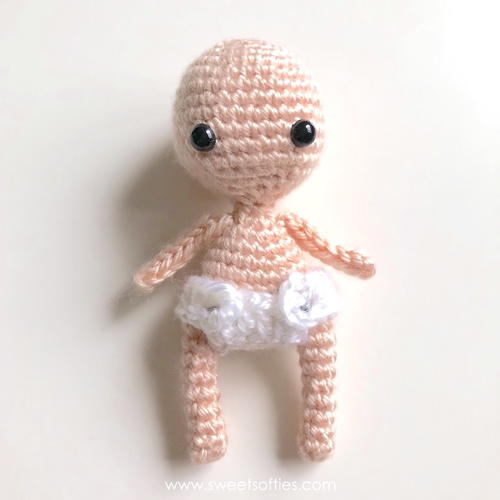Diaper for Baby Bean Amigurumi Doll 