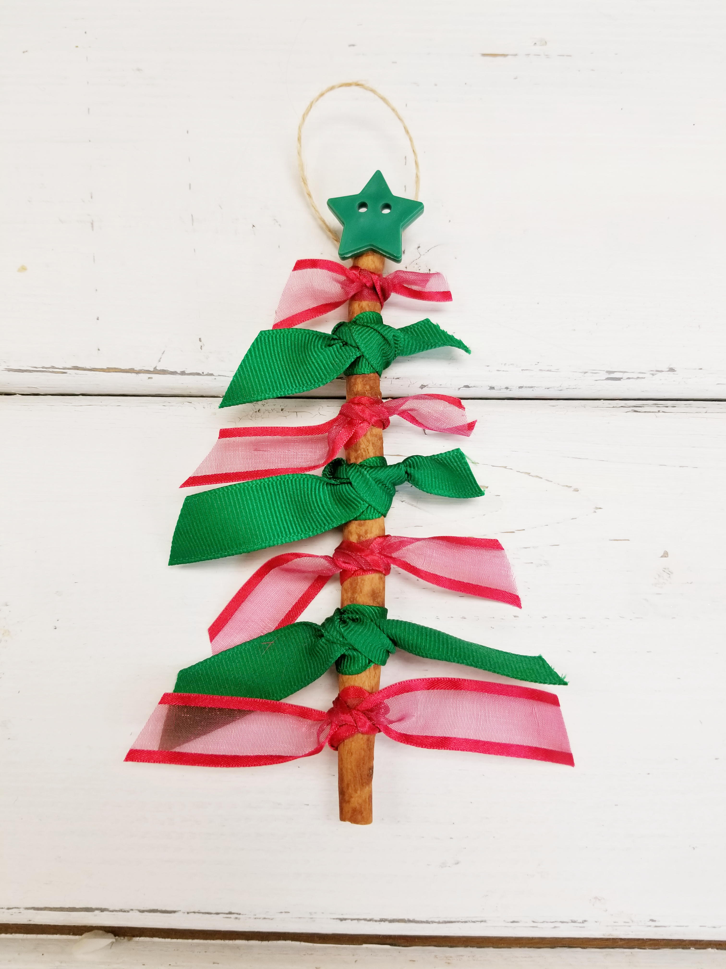 Cinnamon Stick Christmas Tree Ornaments (Tutorial) | AllFreeSewing.com