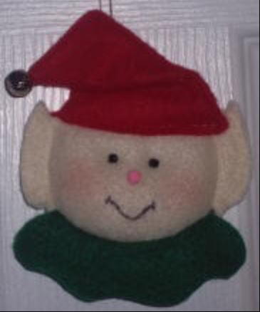 Felt Elf Christmas Ornament