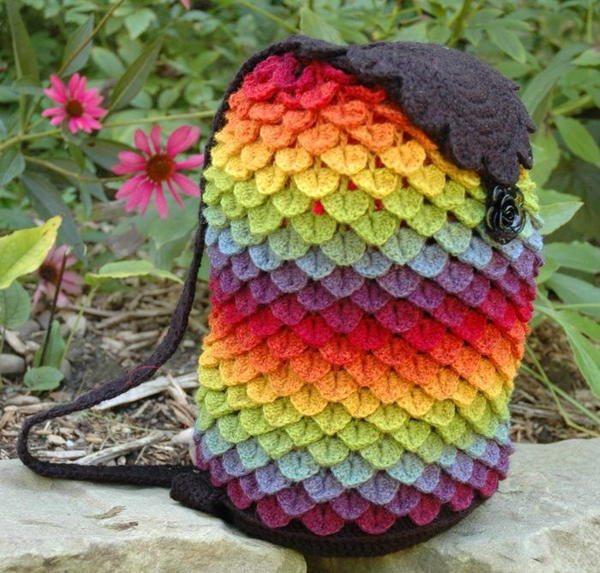 Dragon Scale Crochet Backpack