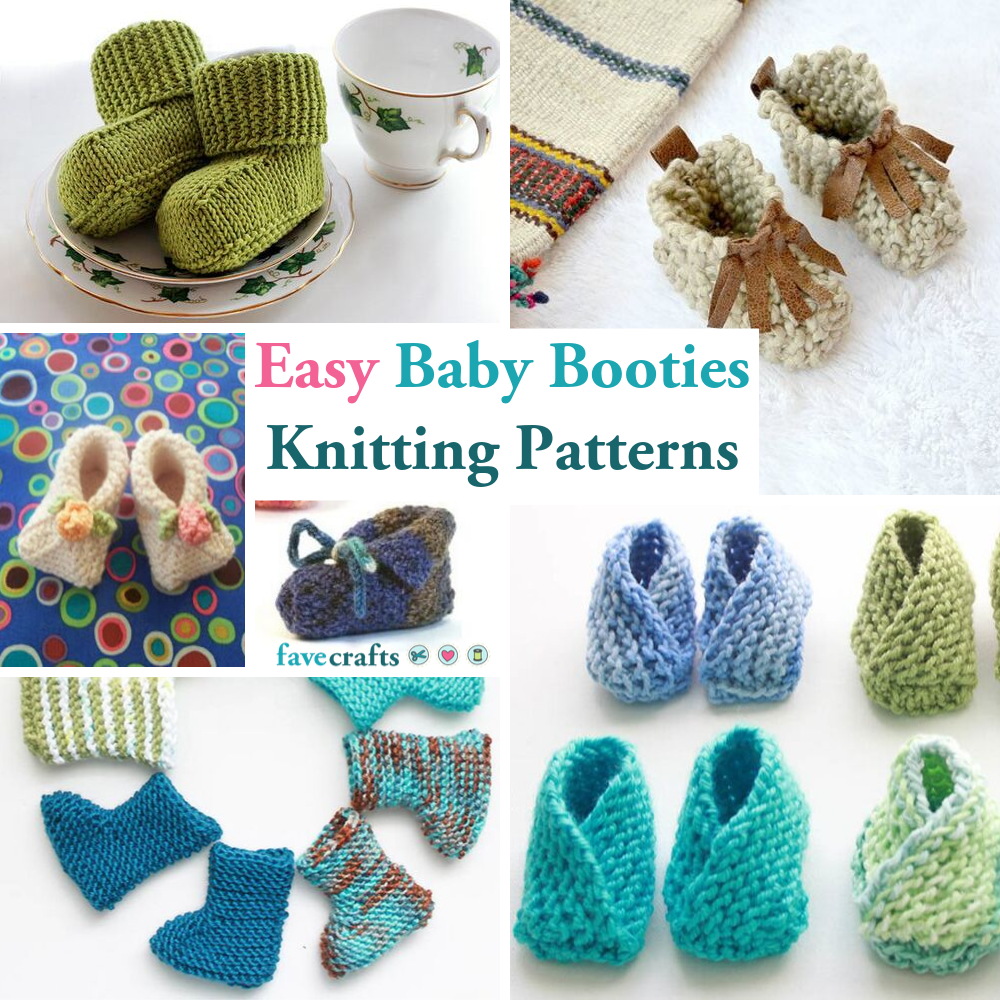 Baby slippers knitting pattern easy on sale