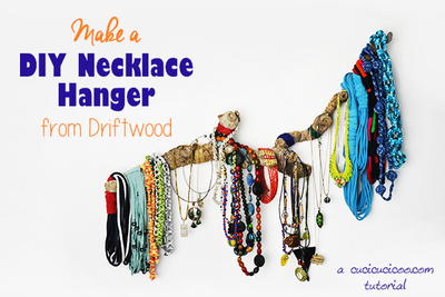 DIY Necklace Hanger with Driftwood