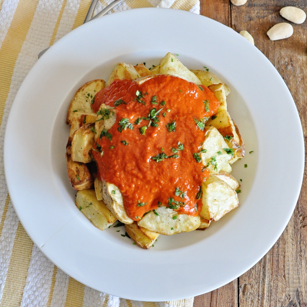 Roasted Spanish Potatoes with Romesco Sauce