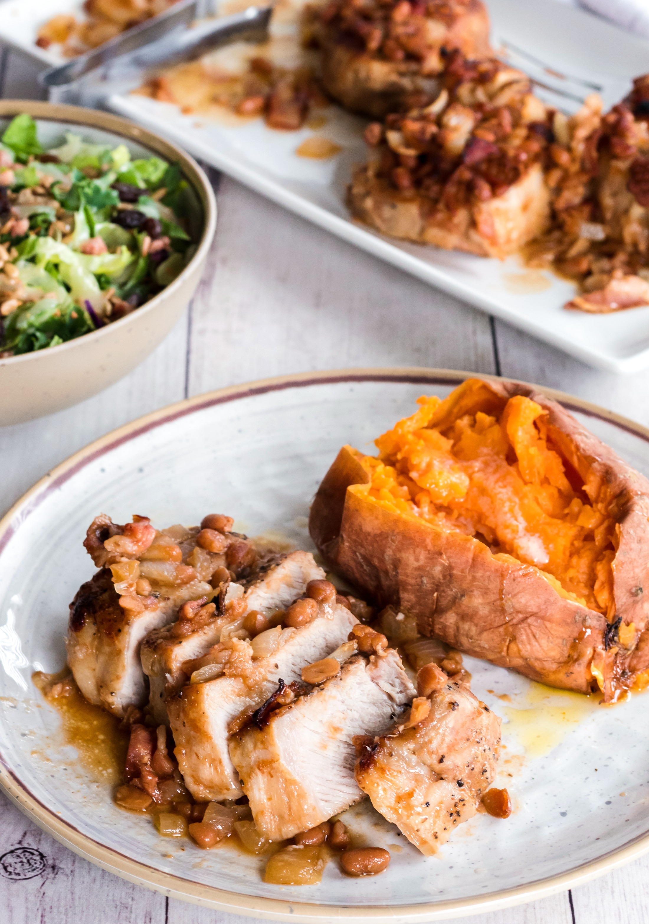 Baked Pork Chops with Beans