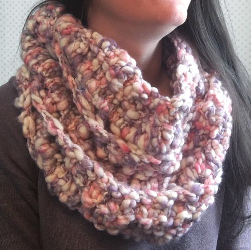 Cotton Candy Popcorn Cowl | AllFreeCrochet.com