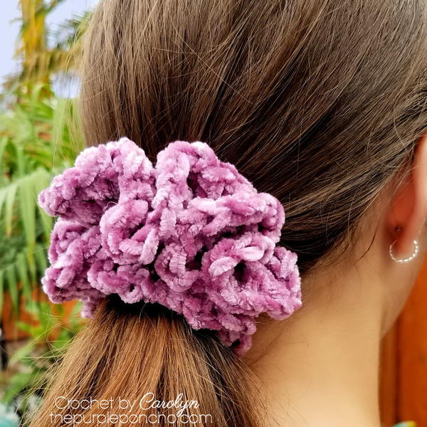 Simple Crochet Hair Scrunchie