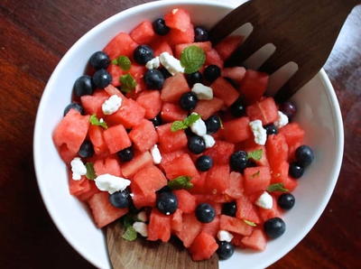 Refreshing Watermelon Blueberry Salad