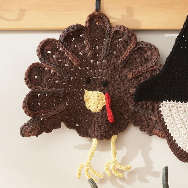 DIY Crochet Turkey Dishcloth