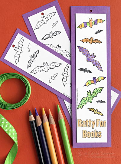 Halloween Coloring Bookmark