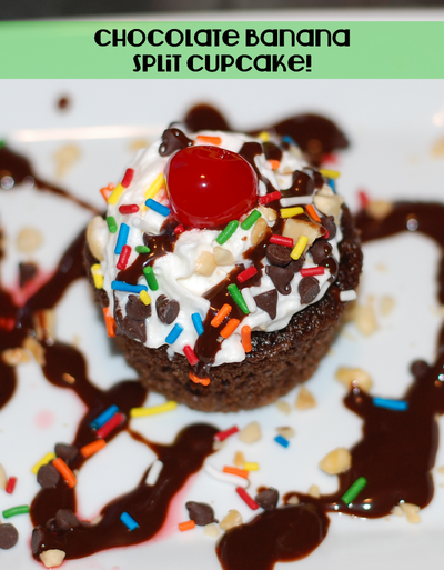 Chocolate Banana Split Cupcake Recipe