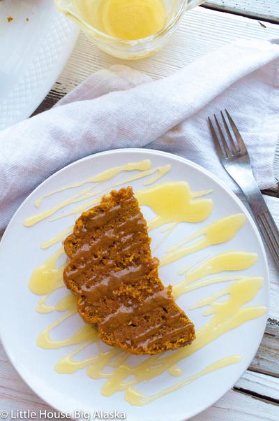 Steamed Pumpkin Pudding with Vanilla Hard Sauce