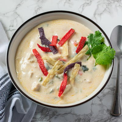 Cheesy Roasted Poblano Pepper Soup