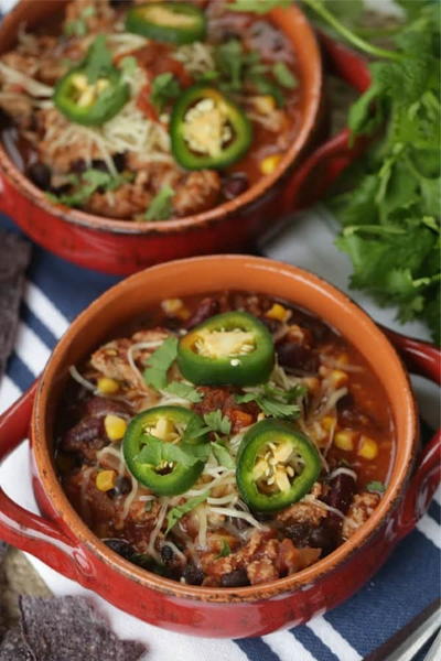 Easy Slow Cooker Turkey Chili