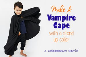 Rigid Collar Vampire Cape Sewing Tutorial