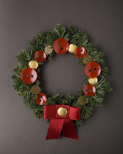 Red and Gold Holiday Wreath