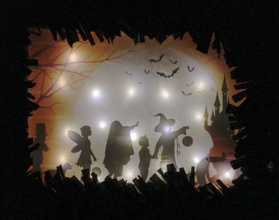 Lighted Halloween Door Canvas