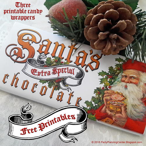 Printable Christmas Chocolate Bar Wrapper