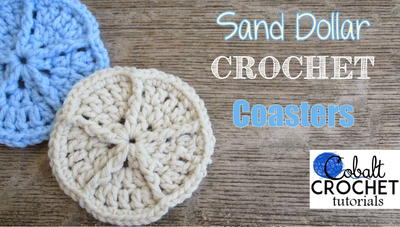 Sand Dollar Crochet Coasters