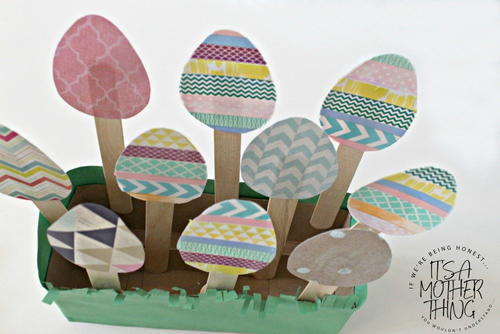Washi Tape Easter Egg Garden Craft