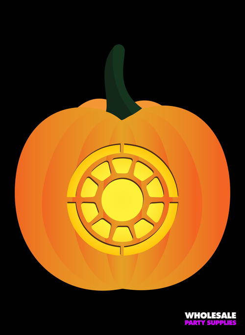 Iron Man Pumpkin Carving Template