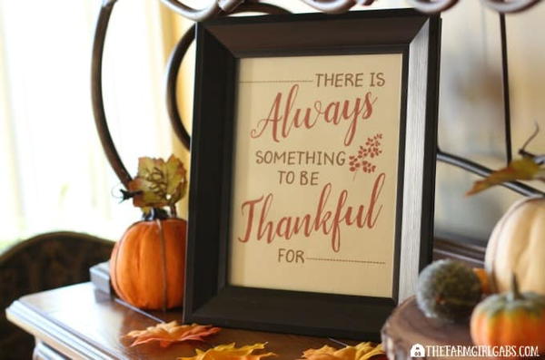 Always Thankful Free Printable