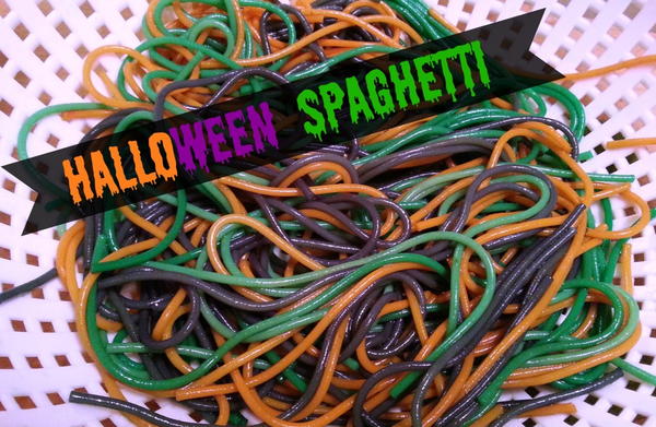 Halloween Spaghetti for Sensory Play