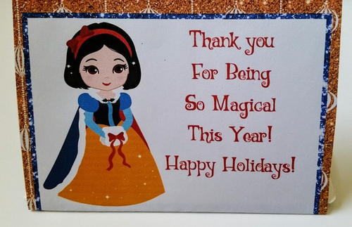 Disney Inspired Holiday Princess Printable Gift Card Holders