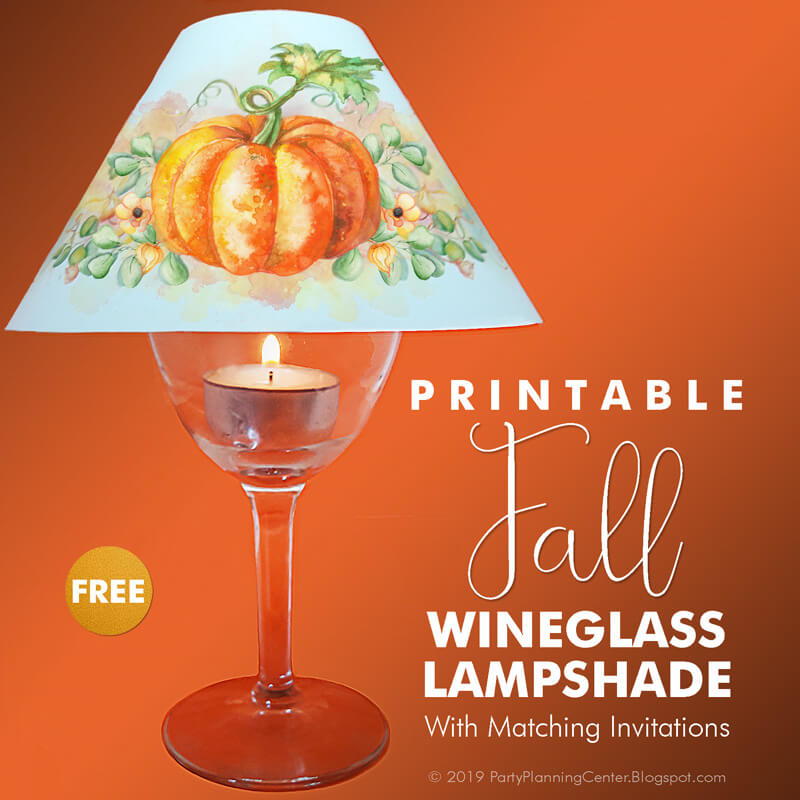 Printable Autumn Wineglass Lampshade | FaveCrafts.com