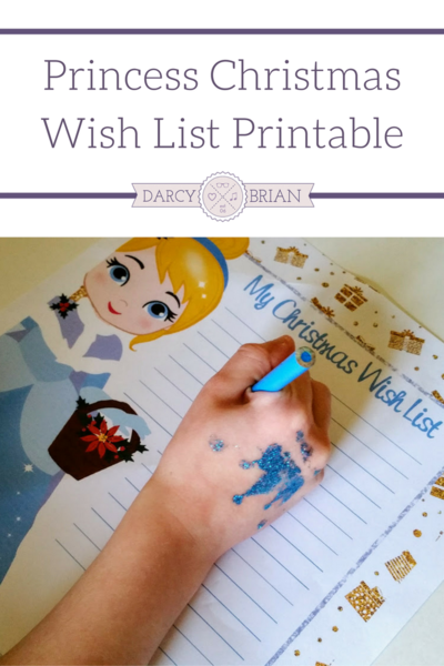 Princess Christmas Wish List Printable