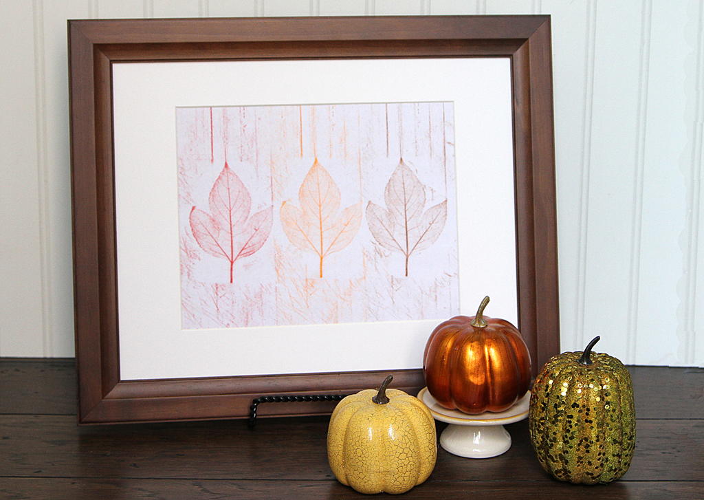 Leaf Rubbing Fall Decor