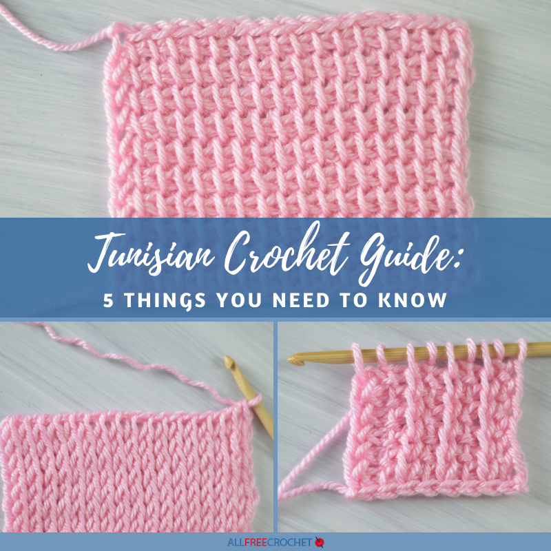 Tunisian wool crochet hook, double-sided