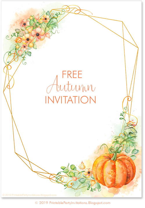 Fall Pumpkin Wedding Invitation