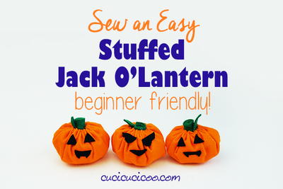 Easy Jack O Lantern Softie for Kids to Sew