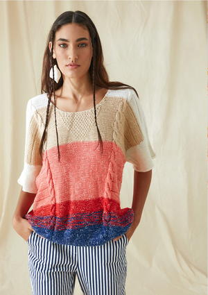 Womens Short Sleeve Sweater Knitting Pattern | AllFreeKnitting.com