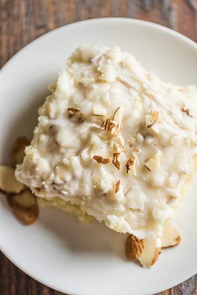 White Texas Sheet Cake