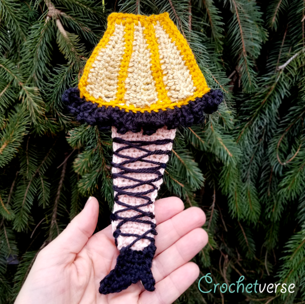 Leg Lamp Applique Crochet Pattern