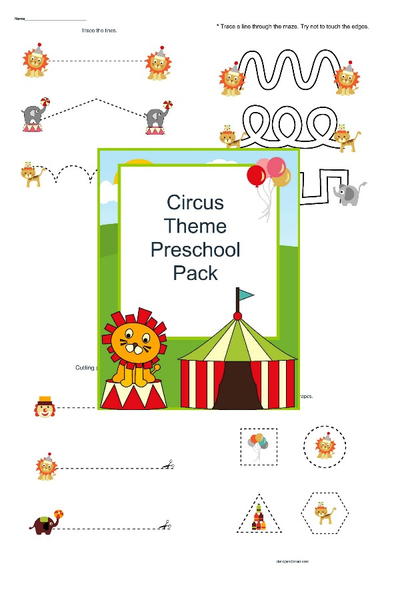 Circus Themed Preschool Printables
