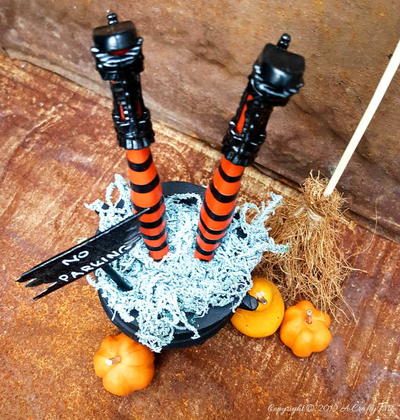 Miniature Witch's Legs - Halloween Decor | DIYIdeaCenter.com